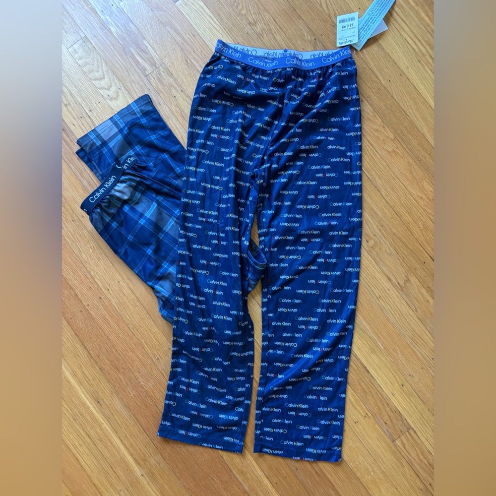 Calvin Klein Blue Casual Lounge Pants with Elastic Waistband
